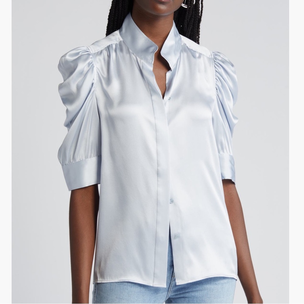NWT Frame Button Up Silk Top